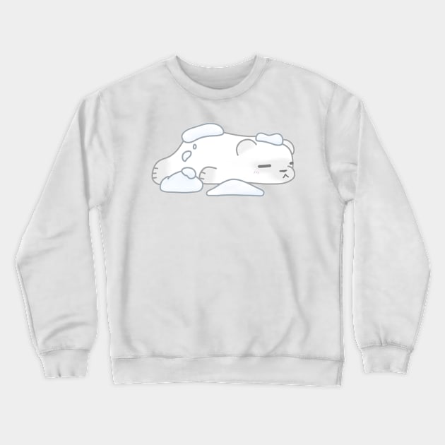 Sleepy Polar Bear Crewneck Sweatshirt by froggos